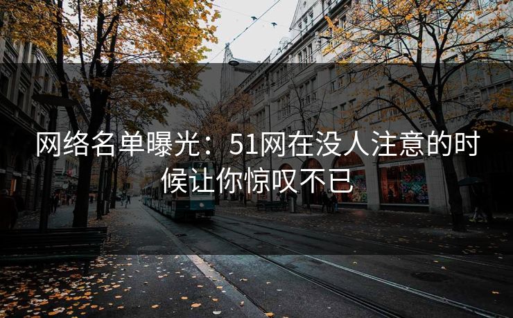 网络名单曝光：51网在没人注意的时候让你惊叹不已